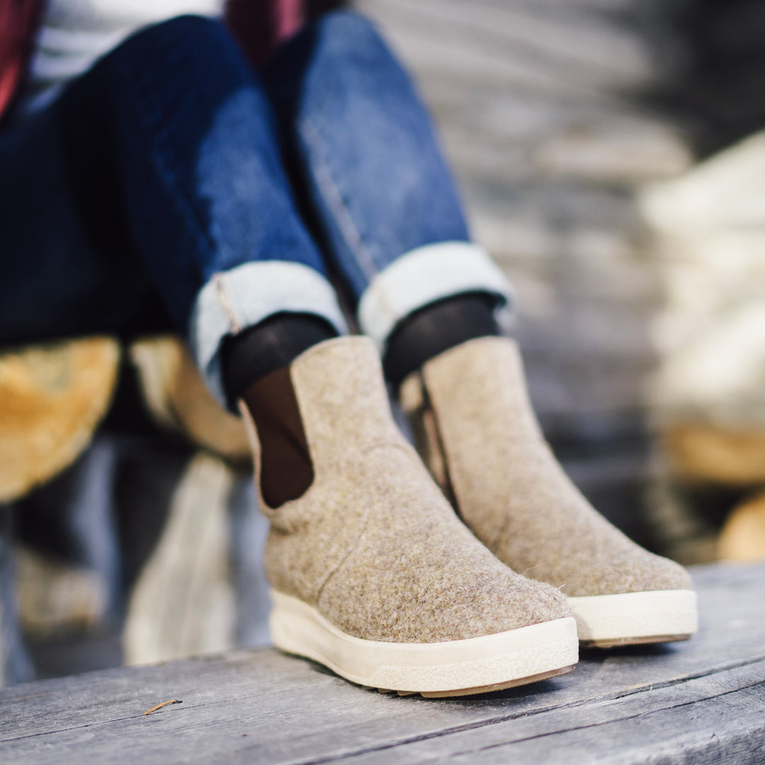 MALLA Damen GORE-TEX® Filz Chelsea-Stiefel