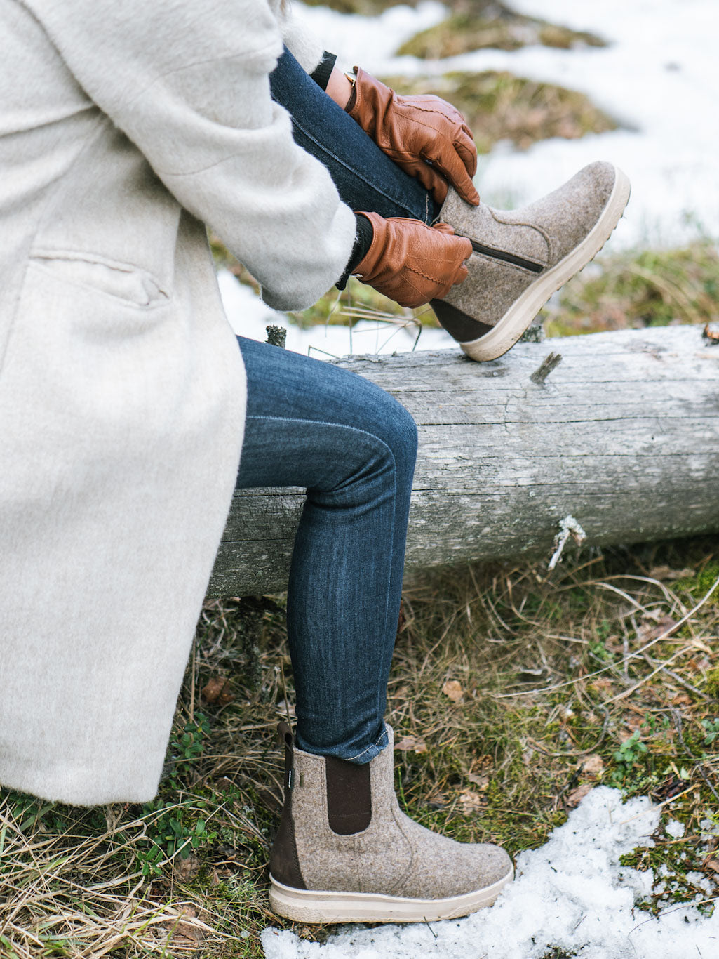 MALLA Damen GORE-TEX® Filz Chelsea-Stiefel